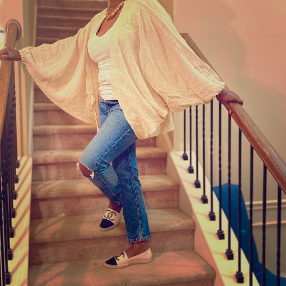 Flare arm cardigan